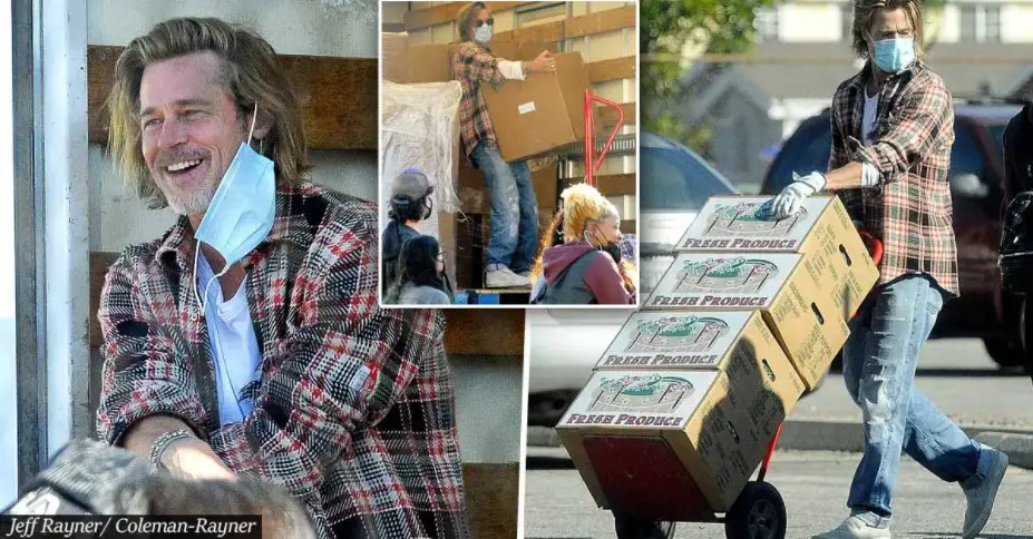 Exclusive: Brad Pitt Was Noticed Delivering Groceries To Low-income Families In South Central Los Angeles Last Week