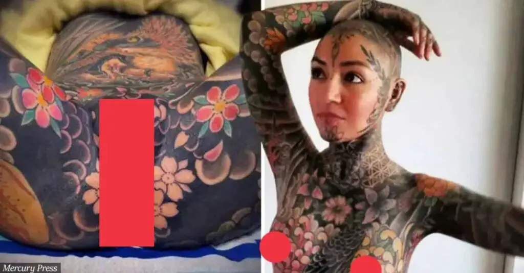 Woman Spends More Than 27000 On Tattoos She Tattooed All Her Body Including Her Genitals 